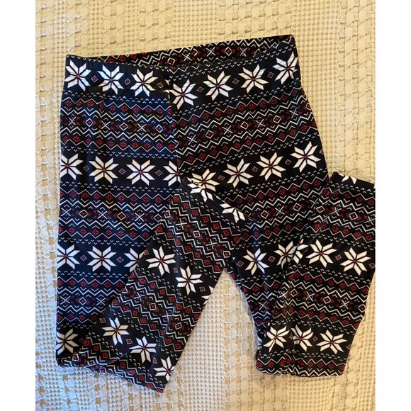 No Boundaries Flannel Feel Pajama Pants Size Jr XL 15-17 Black w/ Snowflakes - Picture 1 of 7
